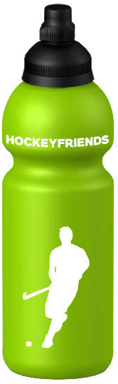 Hockey Trinkflasche - Lime/Schwarz