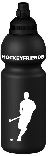 Hockey Trinkflasche - Schwarz/Schwarz